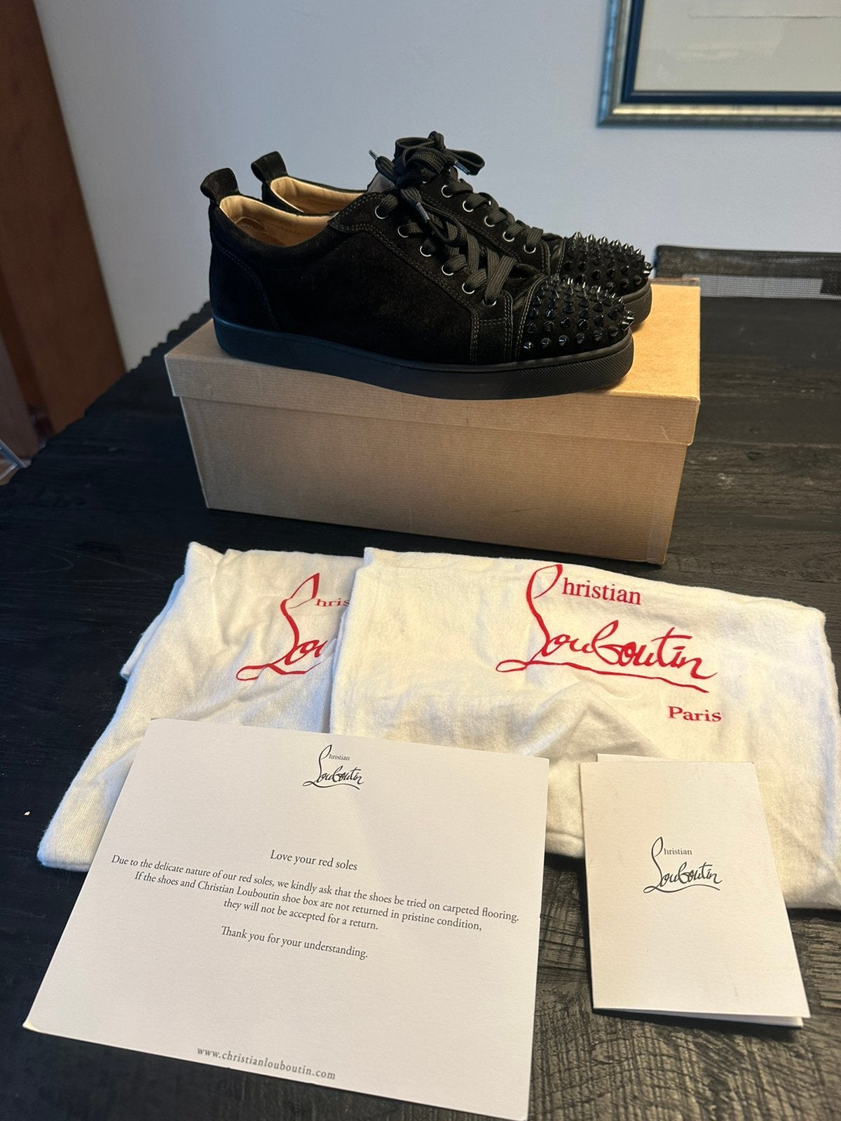 Christian Louboutin Louis Junior maat 43, Ophalen, Gedragen, Zwart
