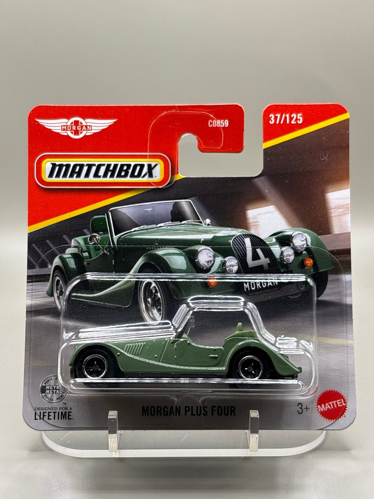 Matchbox Morgan Plus Four - Groen Die-cast Modelauto, Auto, Nieuw, Ophalen of Verzenden, Mattel