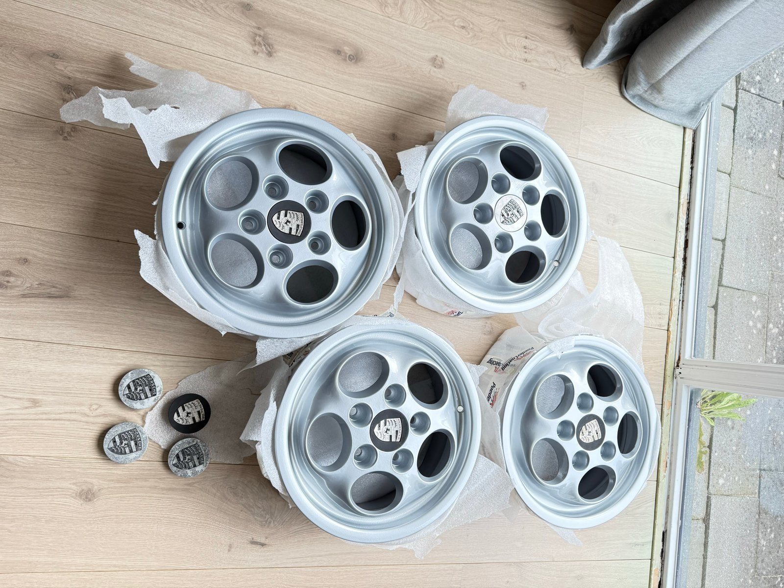 Set van 4 Porsche 944 velgen - 15 inch, Ophalen, 15 inch, Velg(en), Personenwagen