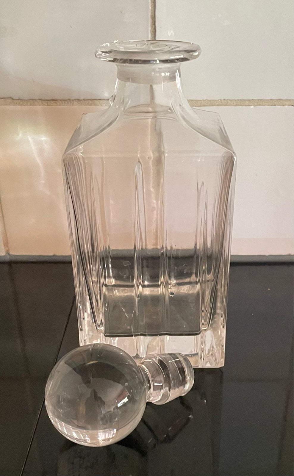 Elegante glazen karaf voor port, whisky of cognac, Ophalen of Verzenden