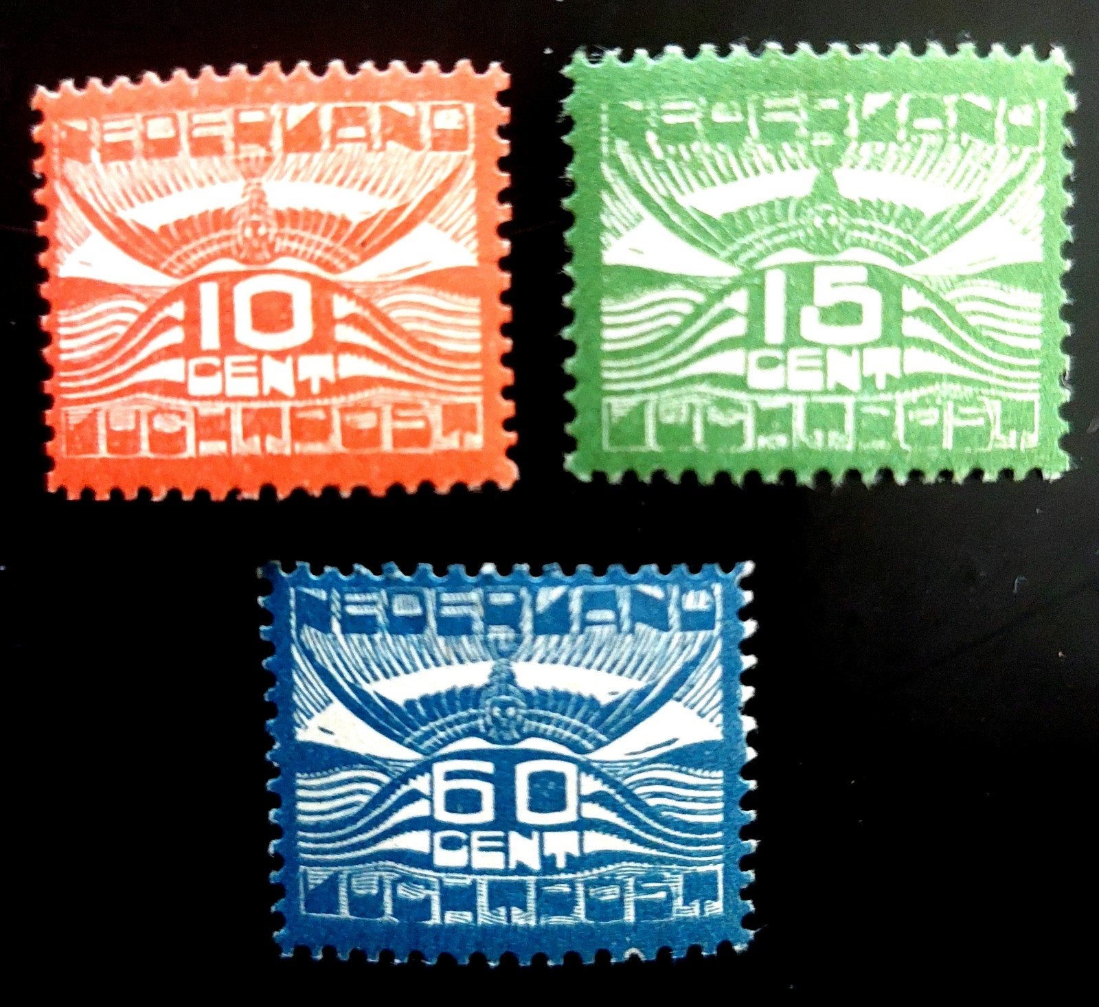 Allegorische Voorstellingen 1921 Lp1-3 postfris., Ophalen of Verzenden, T/m 1940, Postfris