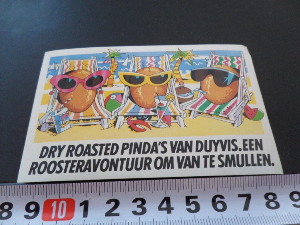 sticker duyvis dry roasted pinda's roosteravontuur strip 2 *, Ophalen of Verzenden, Zo goed als nieuw