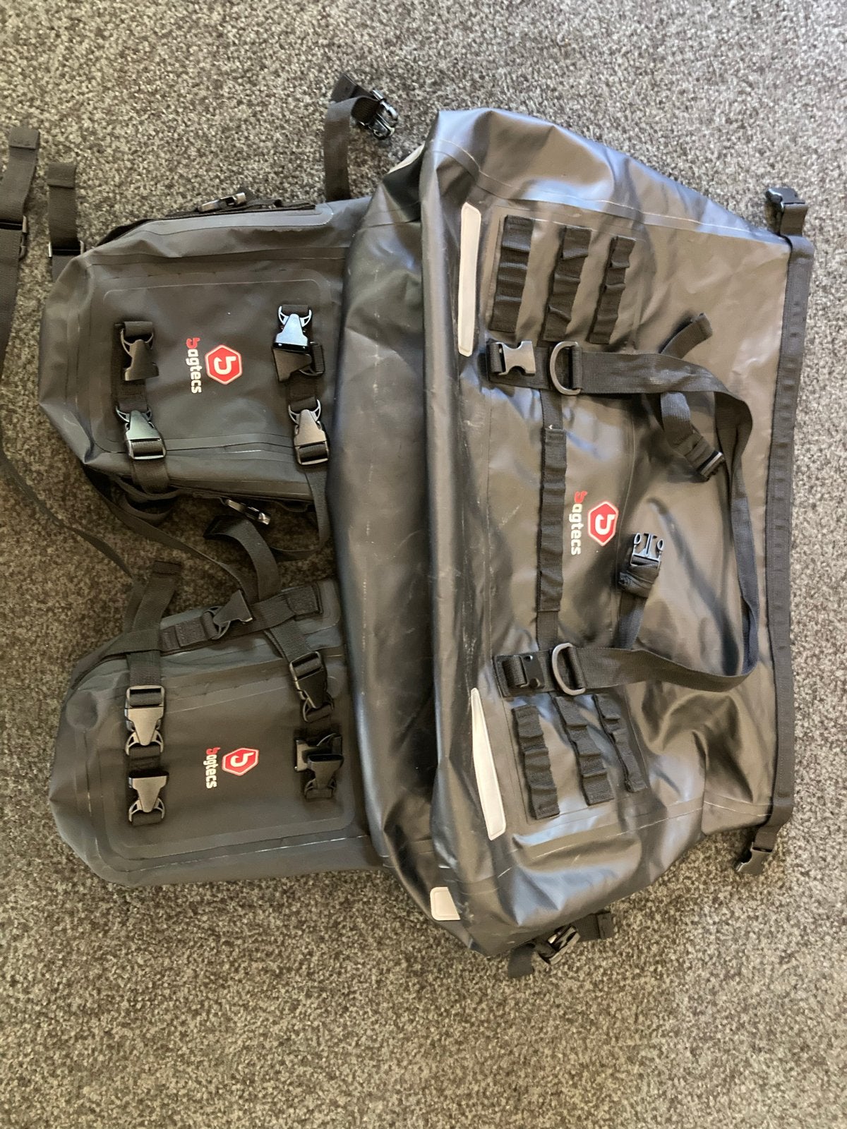 Set motorfiets tassen: Drybag XB50 & 2x valbeugeltas 6L, Motoren, Ophalen of Verzenden, Gebruikt