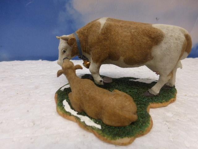 luville cow and calf kerstdorp koe met kalf figurines dieren, Diversen, Kerst, Ophalen of Verzenden, Zo goed als nieuw