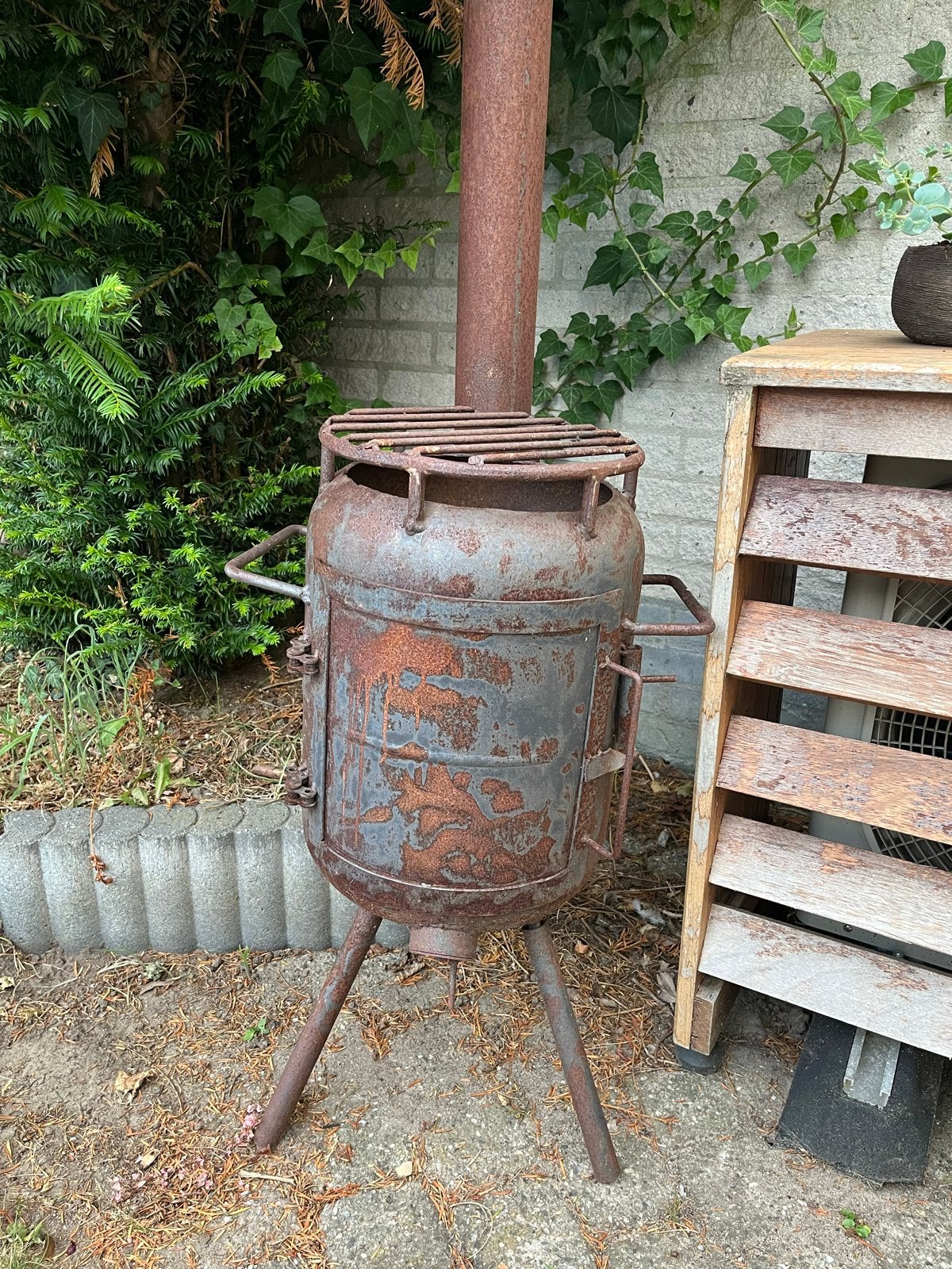 Kei leuk vintage buiten kacheltje, Ophalen