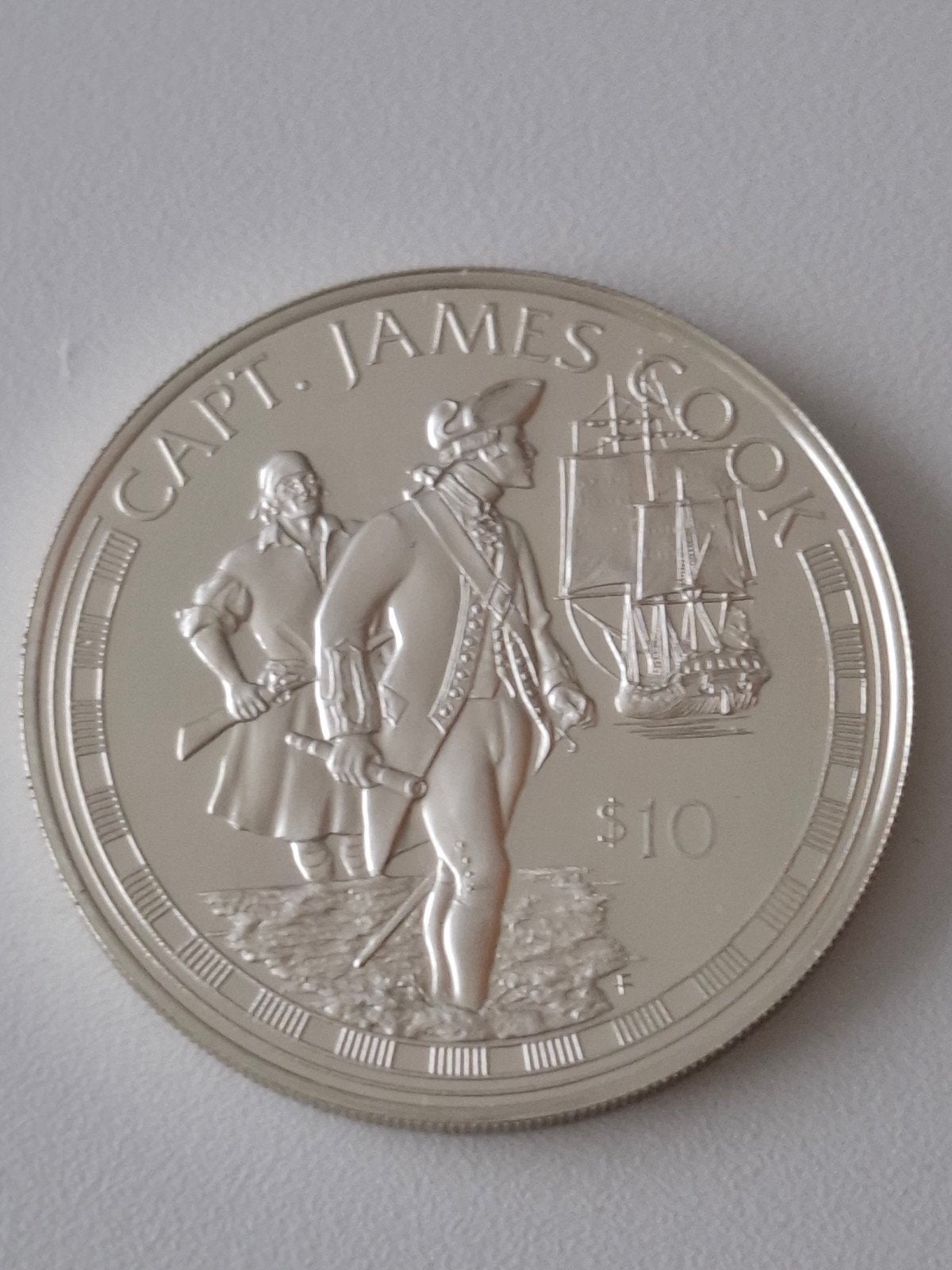 Cook Islands 1994 $10 Proof Zilveren Munt, Ophalen of Verzenden, Losse munt, Zilver