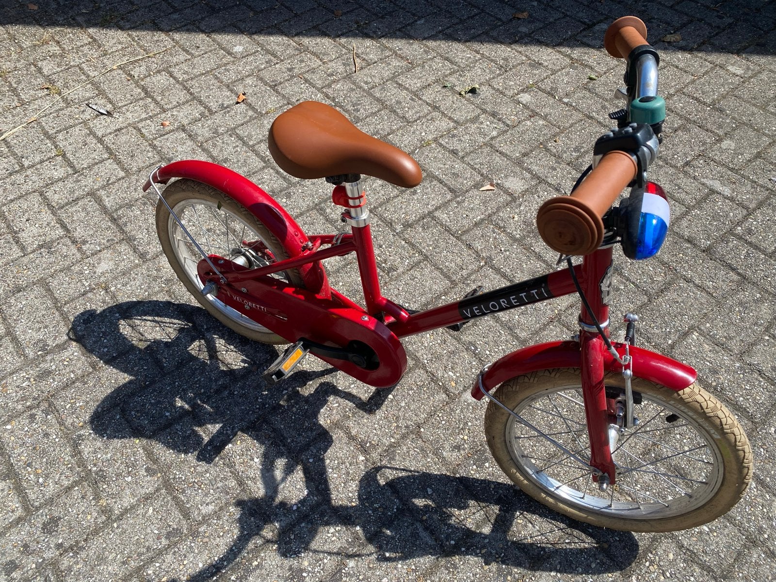 Veloretti Kinderfiets 16 inch - Rood, Fietsen en Brommers, Fietsen | Kinderfietsjes, Gebruikt, 16 tot 20 inch, Terugtraprem, Ophalen