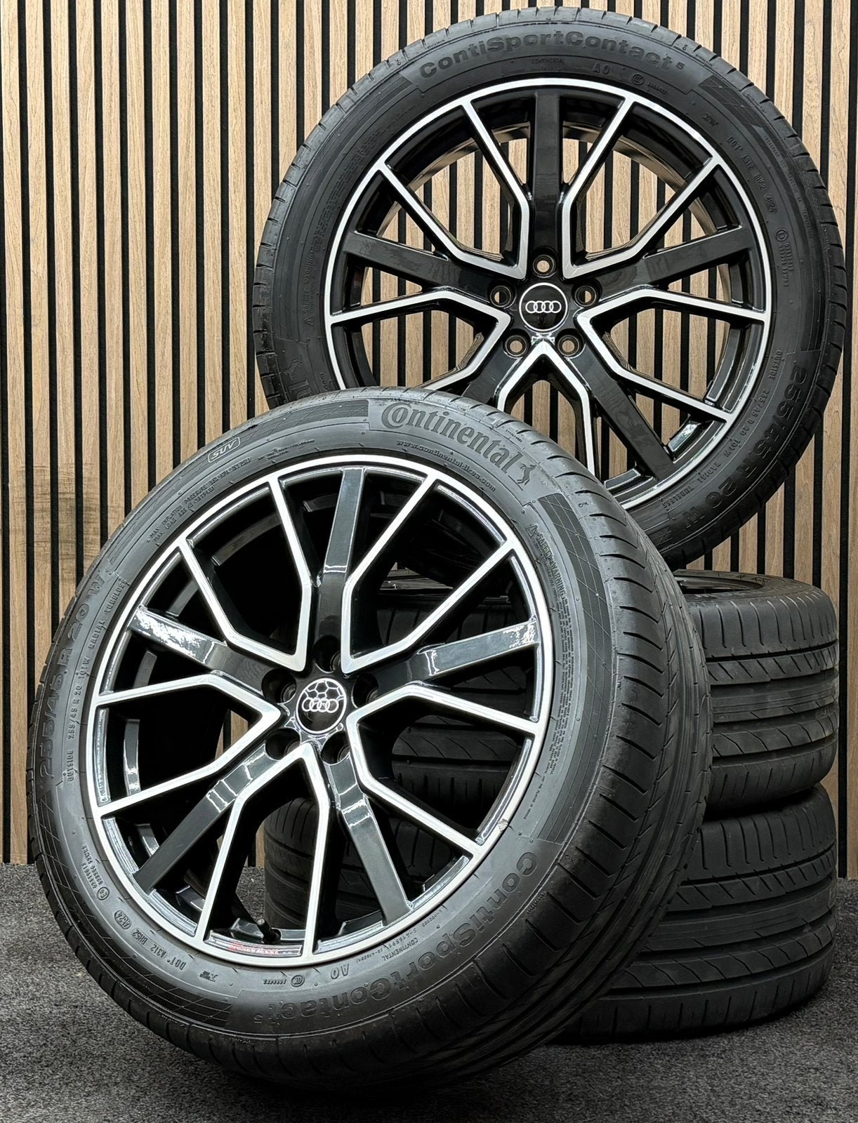 Originele 20 inch Audi Sport Q5 SQ5 5x112 Continental AO, Ophalen, 255 mm, ., Banden en Velgen