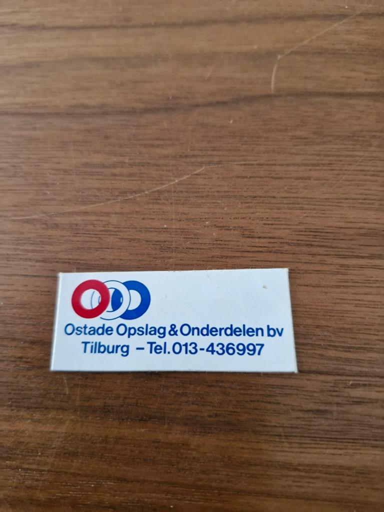 7565 Sticker Ostade Opslag & Onderdelen bv Tilburg, Ophalen of Verzenden, Gebruikt, Bedrijf of Vereniging
