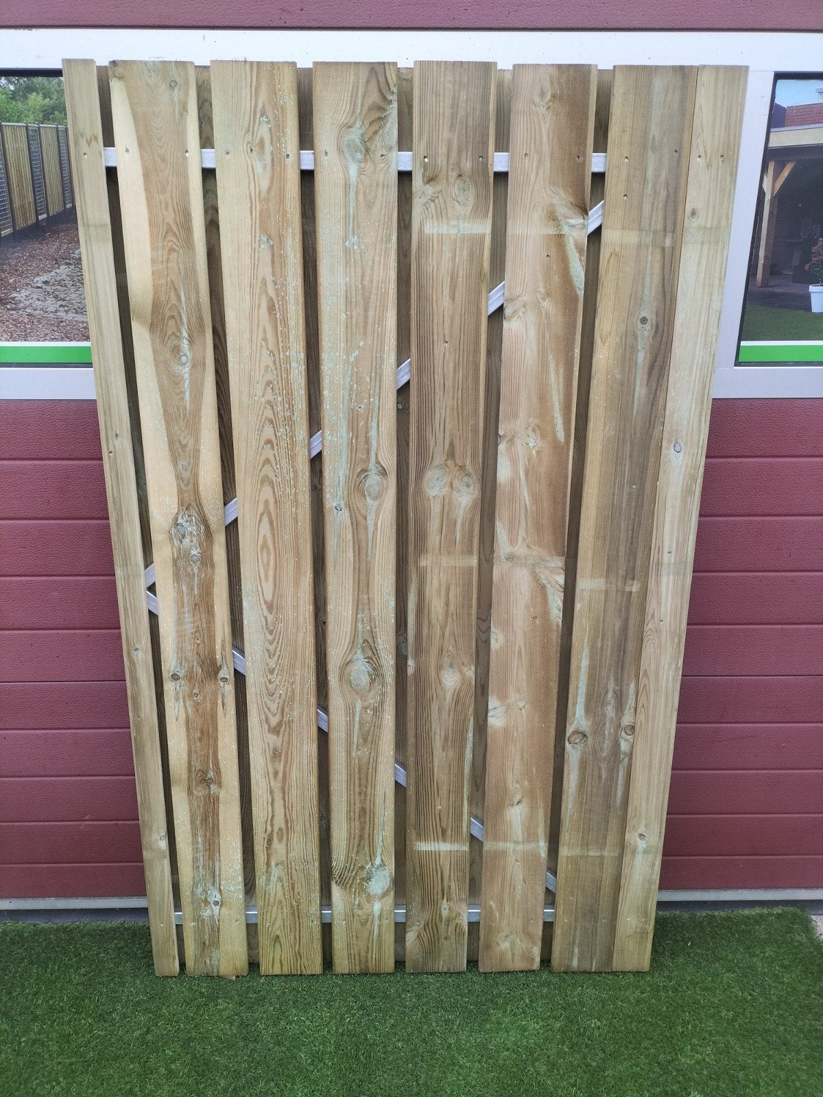 grenen tuindeur op ijzeren frame 100 b en 180 h nu €120,000, Ophalen, 1 tot 2 meter, Minder dan 3 meter, Nieuw