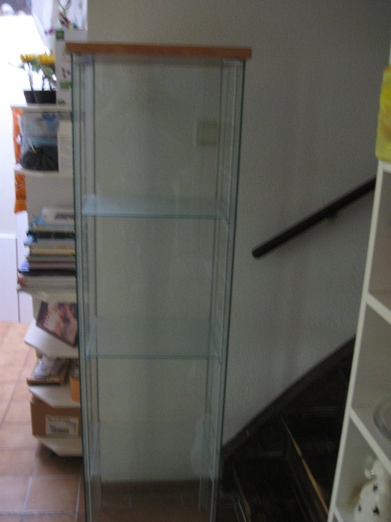 Ikea Vitrine kast, Huis en Inrichting, Kasten | Vitrinekasten, Ophalen, Minder dan 50 cm, Gebruikt, 150 tot 200 cm