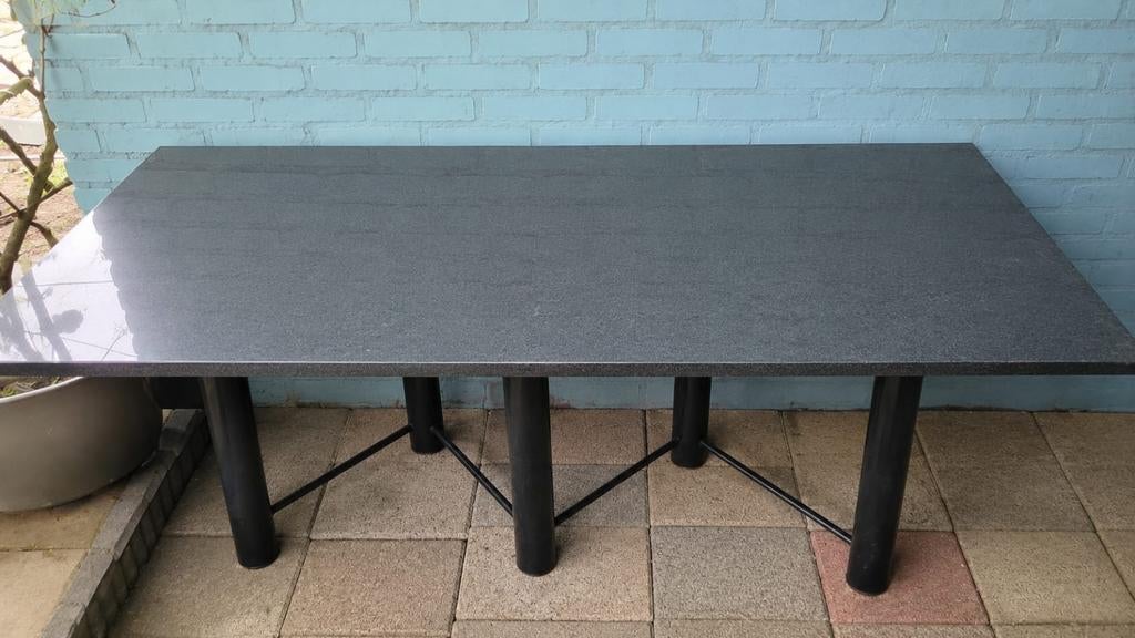 Granieten tafel, Huis en Inrichting, Tafels | Eettafels, Ophalen, Overige materialen, 50 tot 100 cm, 150 tot 200 cm