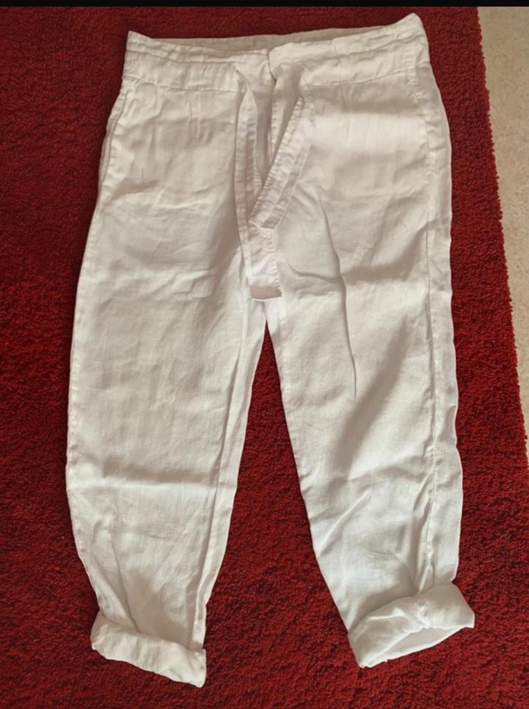 Linnen broek, Kleding | Dames, Ophalen, Zo goed als nieuw, Lang