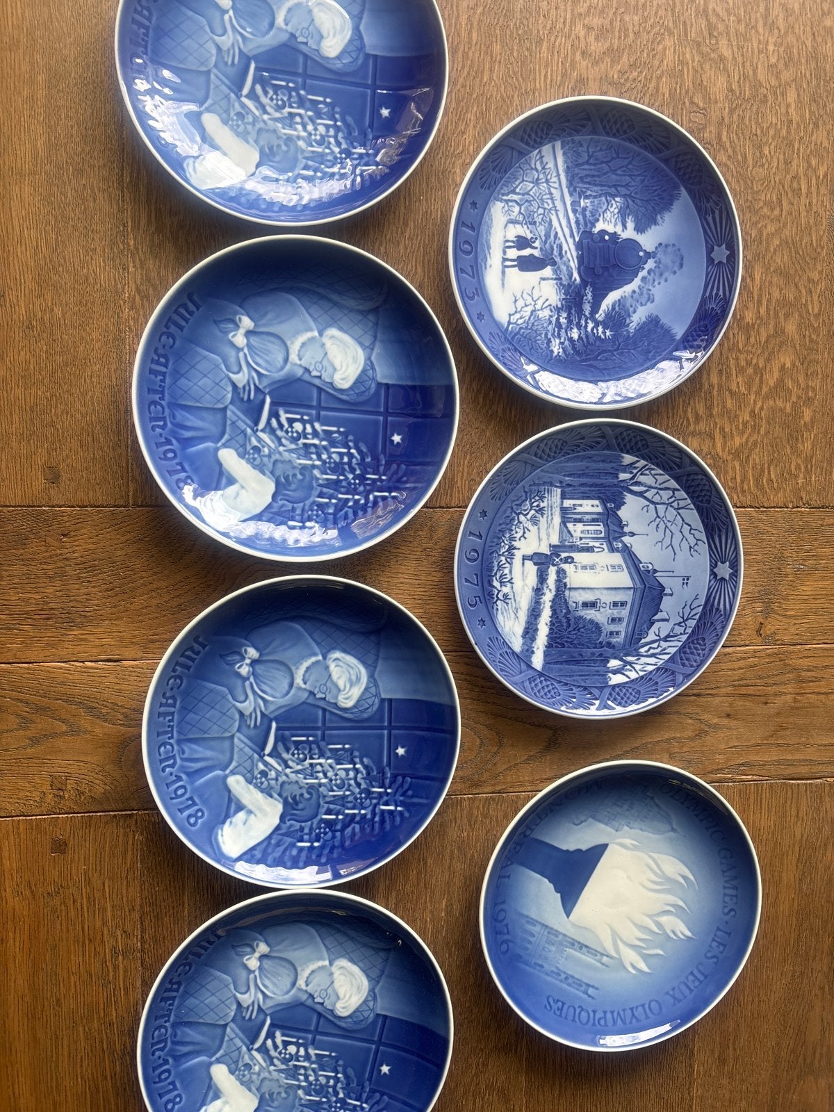 Vintage Kerst- en Olympische Spelen Borden - Royal Copenhage, Antiek en Kunst, Ophalen of Verzenden