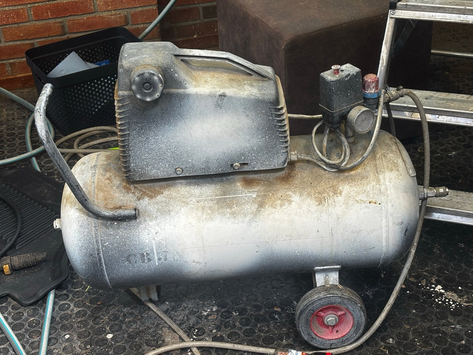 Gebruikte luchtcompressor ferm, 50L 1500w, Ophalen, Gebruikt, 6 tot 10 bar, 25 tot 100 liter