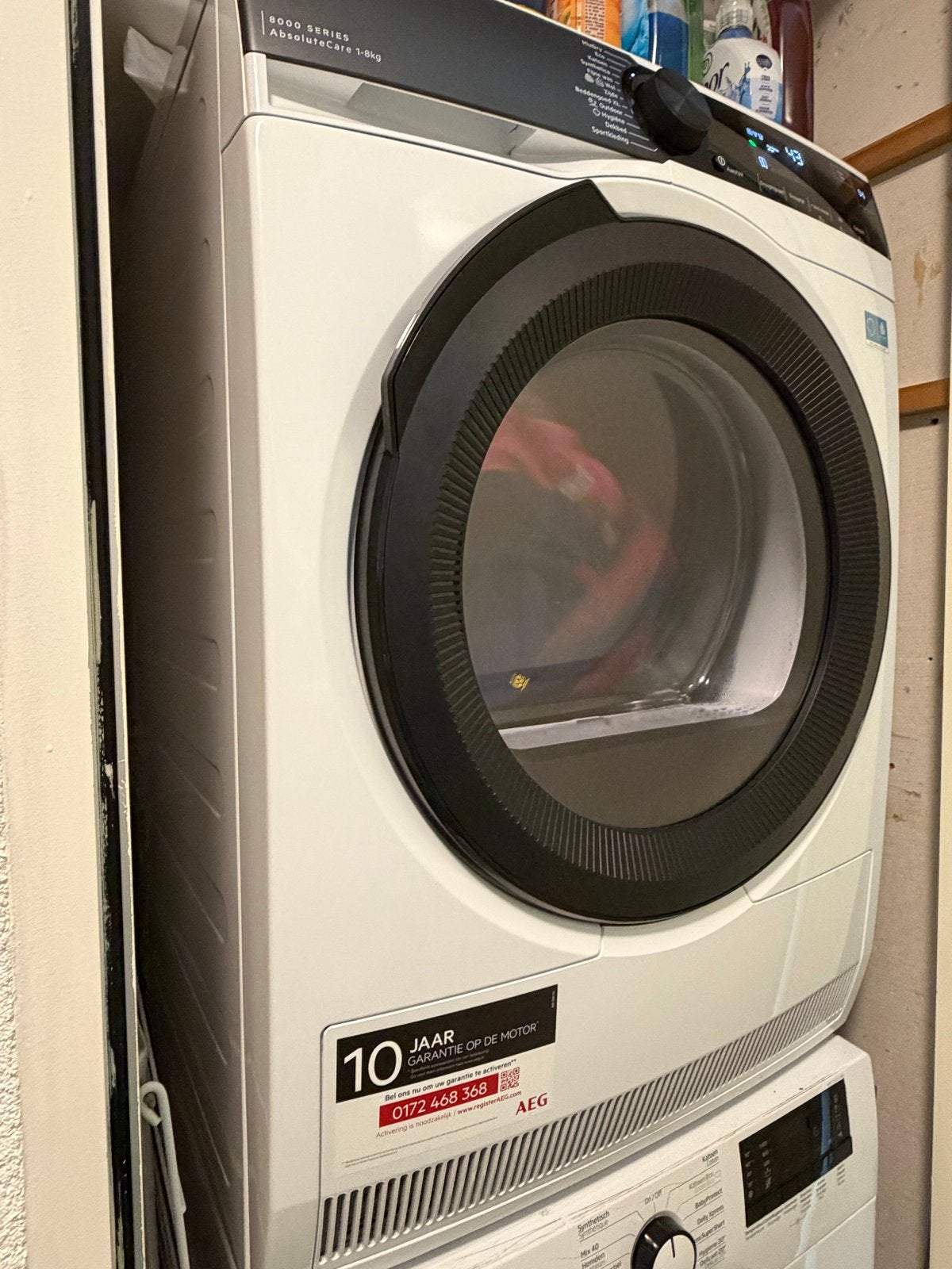 AEG 8000 Series AbsoluteCare 1-8kg droger - ZGAN!, Witgoed en Apparatuur, Wasdrogers, 6 tot 8 kg, Ophalen of Verzenden, Zo goed als nieuw