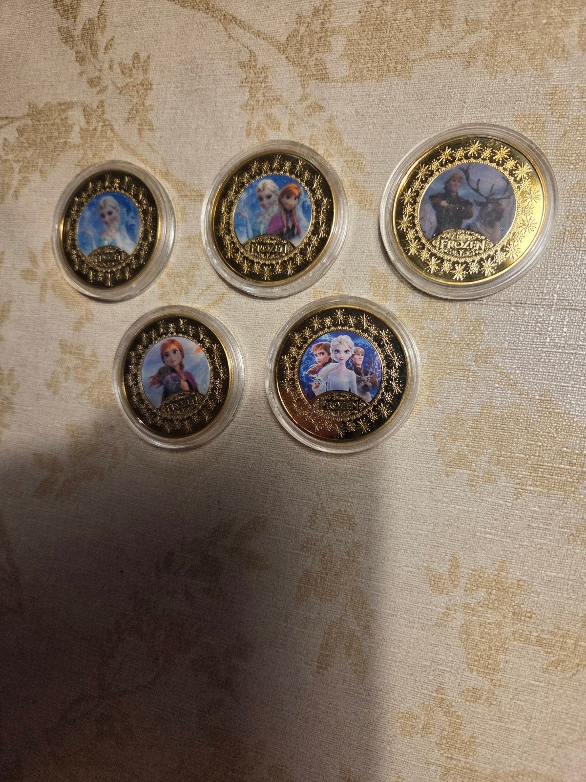 Disney Frozen Verzamelmunten Set - 5 Stuks, Ophalen of Verzenden, Overige figuren, Nieuw, Overige typen