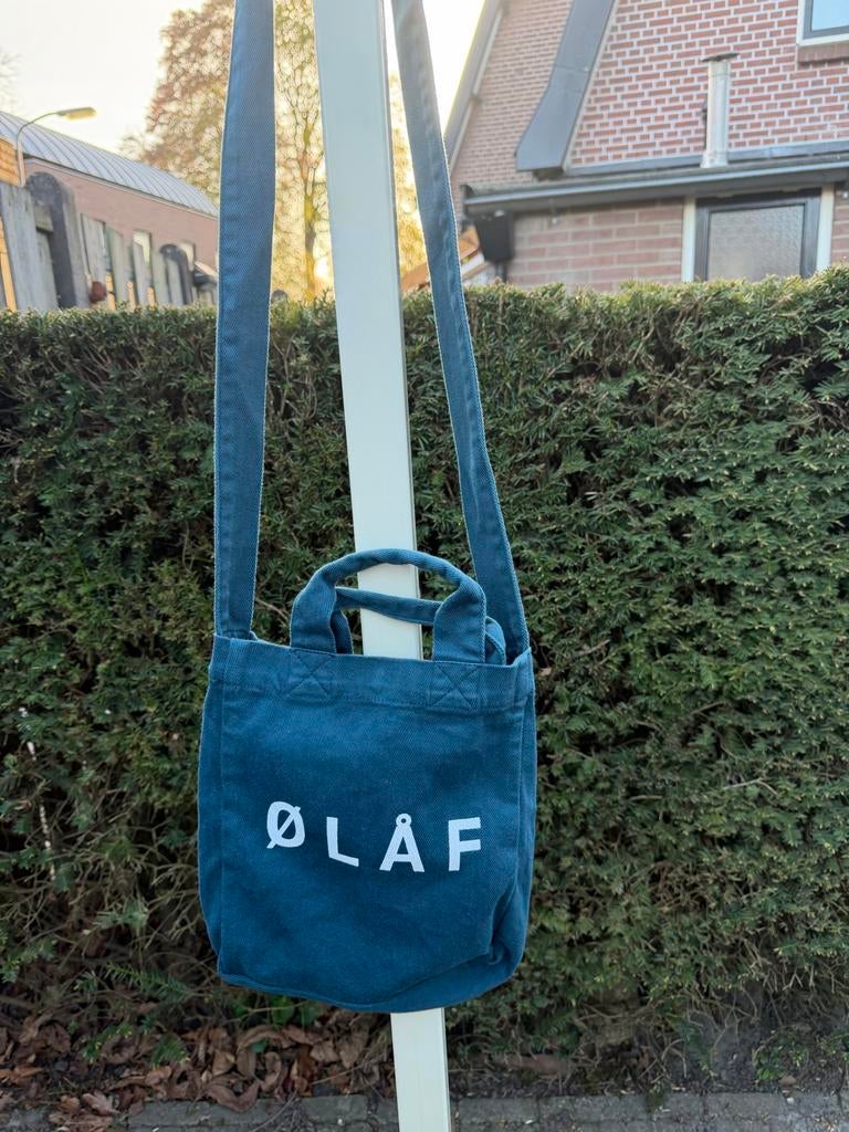 Olaf mini tote bag petrol, Ophalen of Verzenden, Zo goed als nieuw, Blauw