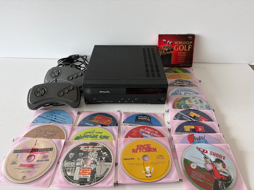 Philips CD-i 470/20 + 2 controllers en 18 discs,retro bundel, Ophalen of Verzenden, Gebruikt, Philips