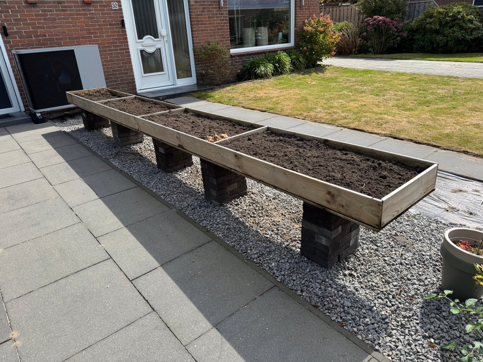 Lange plantenbak van hout evt. Als moestuin!, Ophalen, 100 cm of meer, Zo goed als nieuw, 60 cm of meer