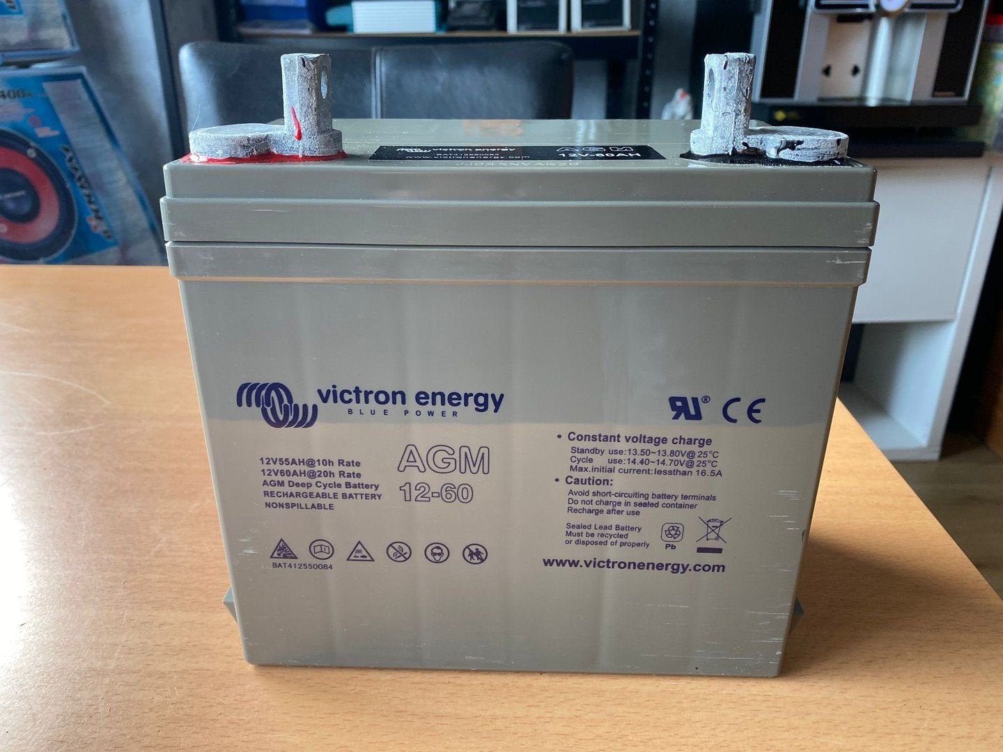 Victron 12V 60AH AGM Accu/batterij Camper Bus Bedrijfswagen, -, -, Ophalen of Verzenden, Zo goed als nieuw