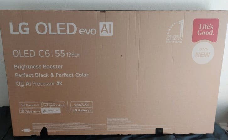 NIEUW! 2026 LG OLED evoC6 55"  tv  3j garantie + servicepakk, Ophalen, Nieuw, 100 cm of meer, 4k (UHD)