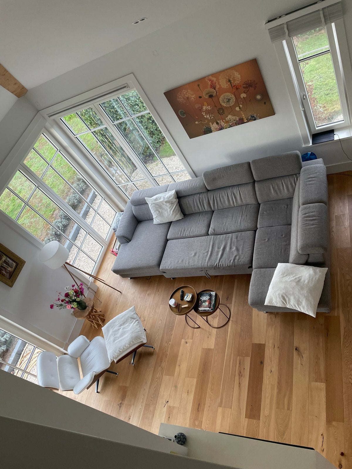 Grote loungebank met uitschuifbare functie, Ophalen, Gebruikt, Stof