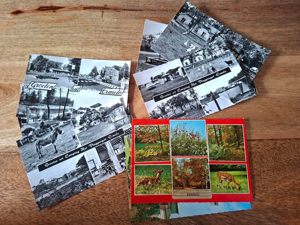 Ansichtkaarten Ermelo jaren '50/'60 - Zwart-wit en kleur, Ophalen of Verzenden