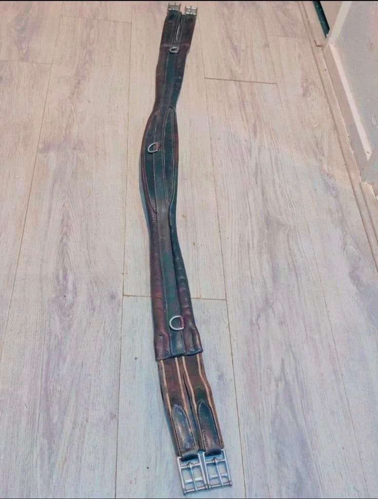 Mooie schockemöhle Bruin Leer Springsingel zonder vlap 135cm, Dieren en Toebehoren, Ophalen of Verzenden, Zo goed als nieuw, Springen