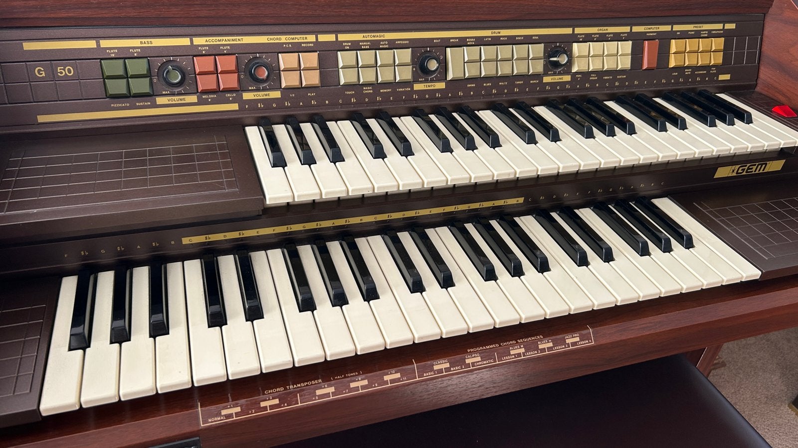 GEM G50 Orgel met 2 klavieren en pedalen, Ophalen, Gebruikt, 2 klavieren, Orgel