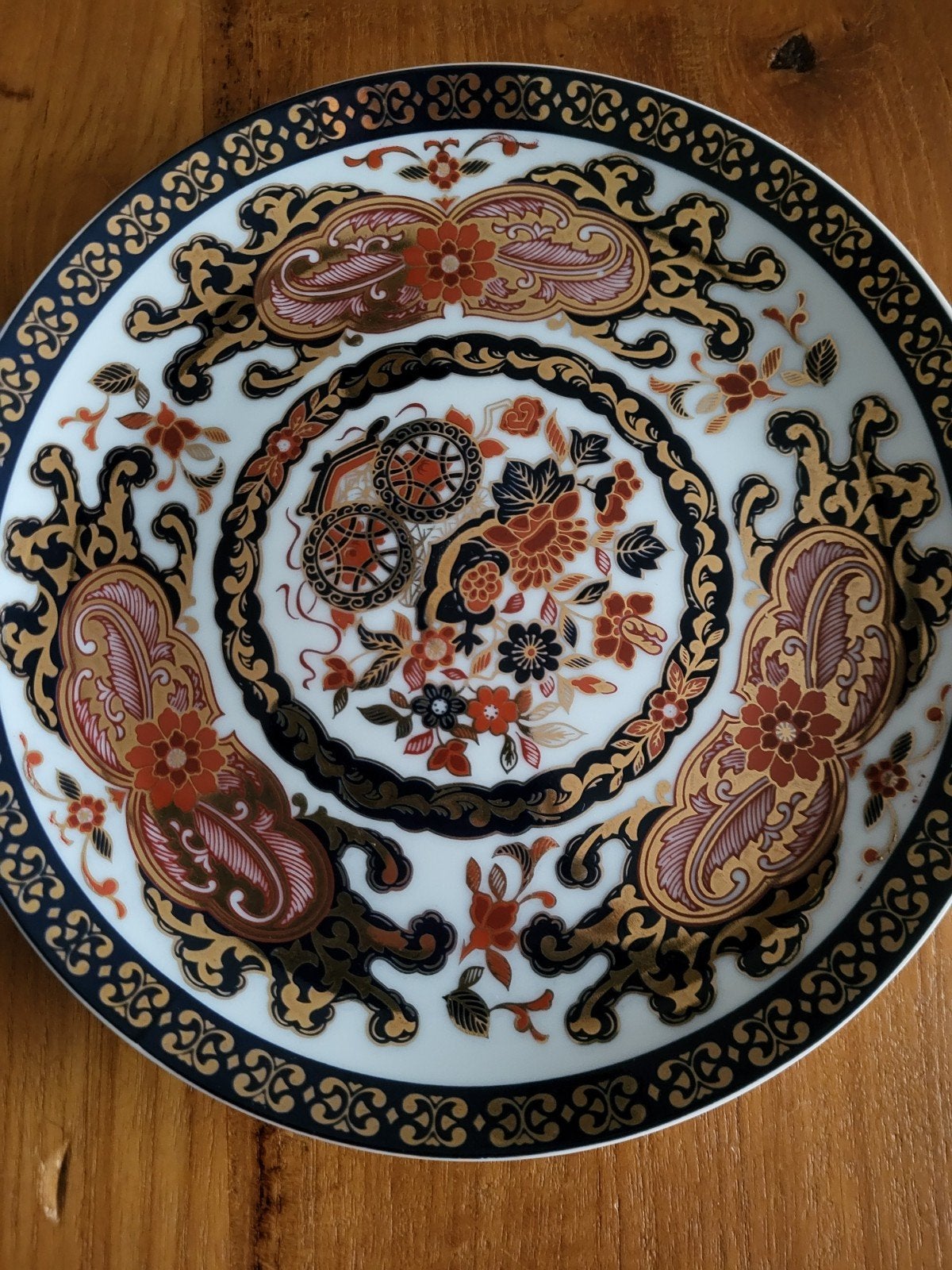 Porselein sierbordje  " Gold Kabuki " ,Japan jaren 70, Ophalen of Verzenden