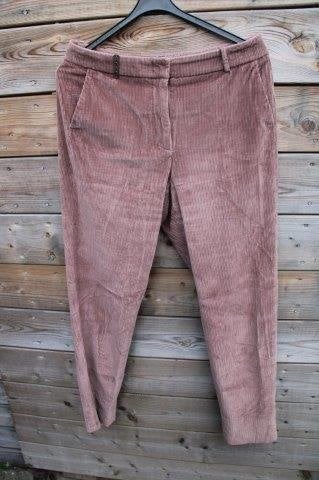 Broek bruin rib Peserico mt 46IT (EU40) Vaste prijs, Maat 38/40 (M), Peserico, Bruin, Ophalen of Verzenden