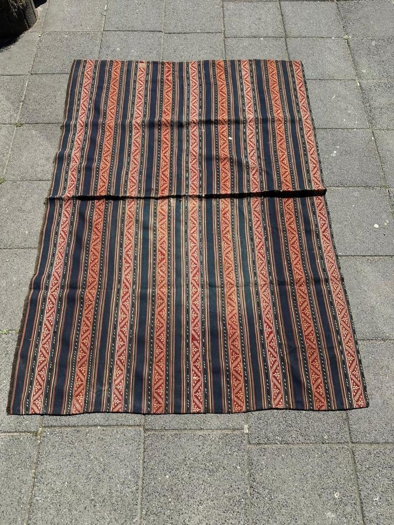 Antik Kilim Shahsavan ( Antique Perz Gelim ) 206 x 145 cm, Wol, 200 cm of meer, Ophalen of Verzenden, Zo goed als nieuw