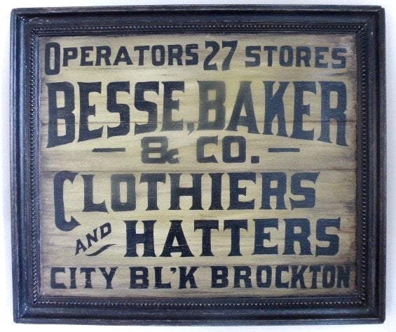 Handgeschilderd reclame bord / Amerika / Decor / industrieel, Reclamebord, Ophalen of Verzenden, Zo goed als nieuw, B6