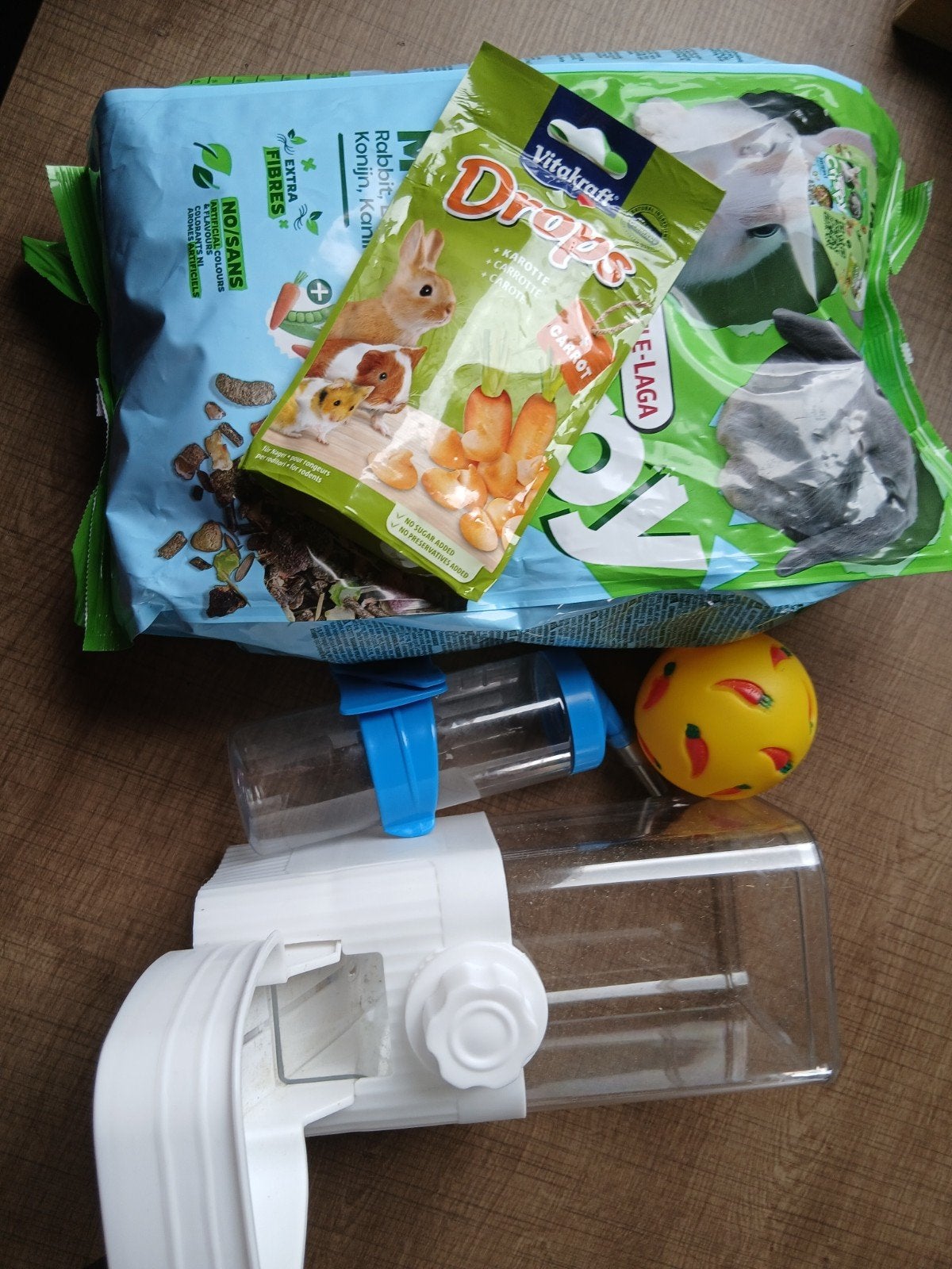 Spulletjes voor konijn, Ophalen