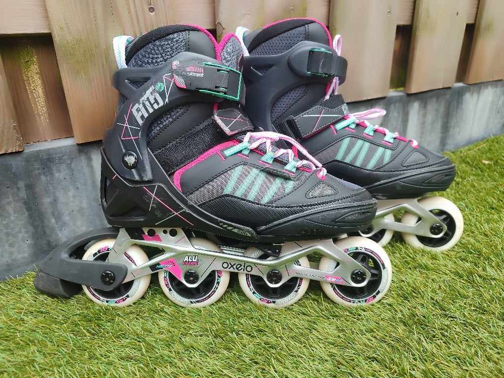 Skeelers oxelo, Verstelbaar, Zo goed als nieuw, Inline skates 4 wielen, Dames