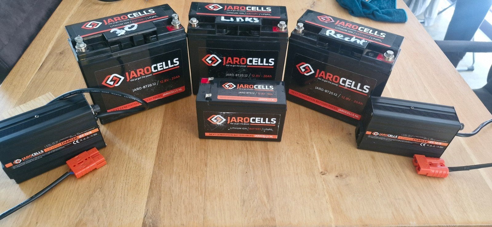 Jaro Cells Lithium Accu's 3x 20AH en 1x 9Ah, Ophalen, Gebruikt