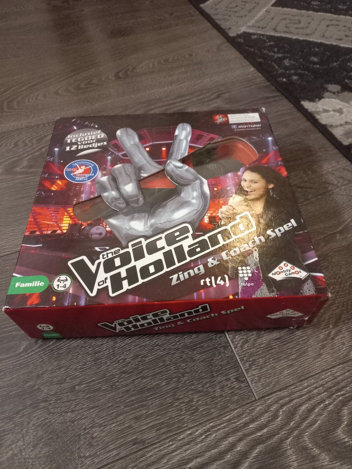 The Voice of Holland Zing & Coach Spel met microfoon, Drie of vier spelers, Ophalen of Verzenden, Gebruikt, Identity Games