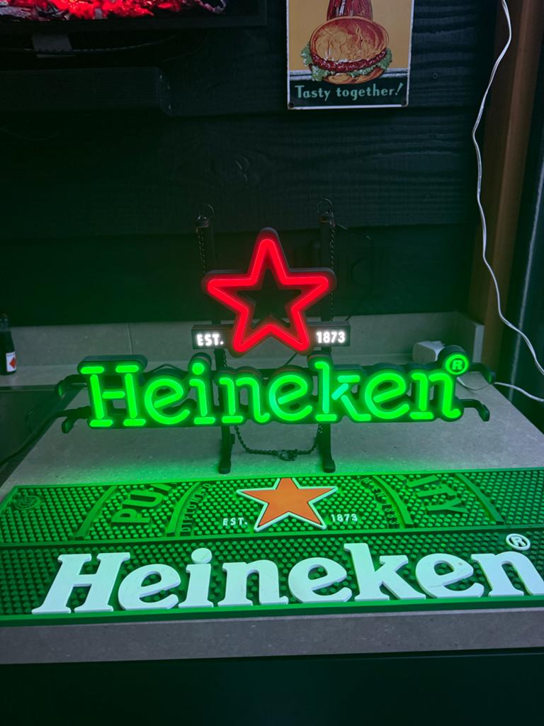 Heineken neon led reclame, Ophalen of Verzenden