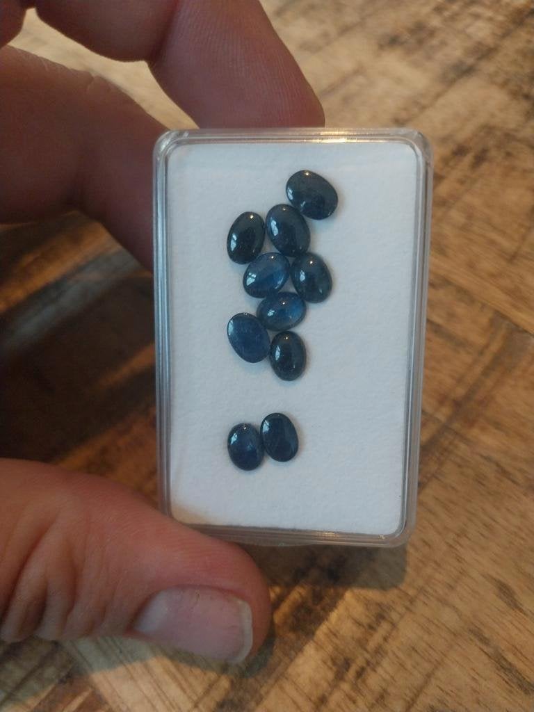 Lot ovale Ioliet cabochons, Ophalen of Verzenden, Zo goed als nieuw
