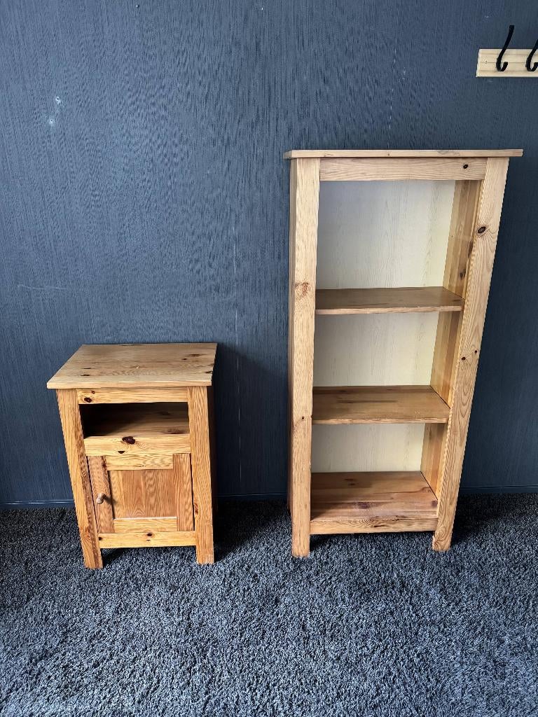 Open wandkast + nachtkastje in mooie staat, Ophalen, Gebruikt, 45 tot 65 cm, 70 cm of meer
