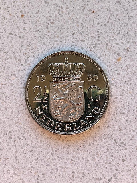 50x Rijksdaalder 1980, Ophalen, Koningin Juliana, 2½ gulden, Losse munt
