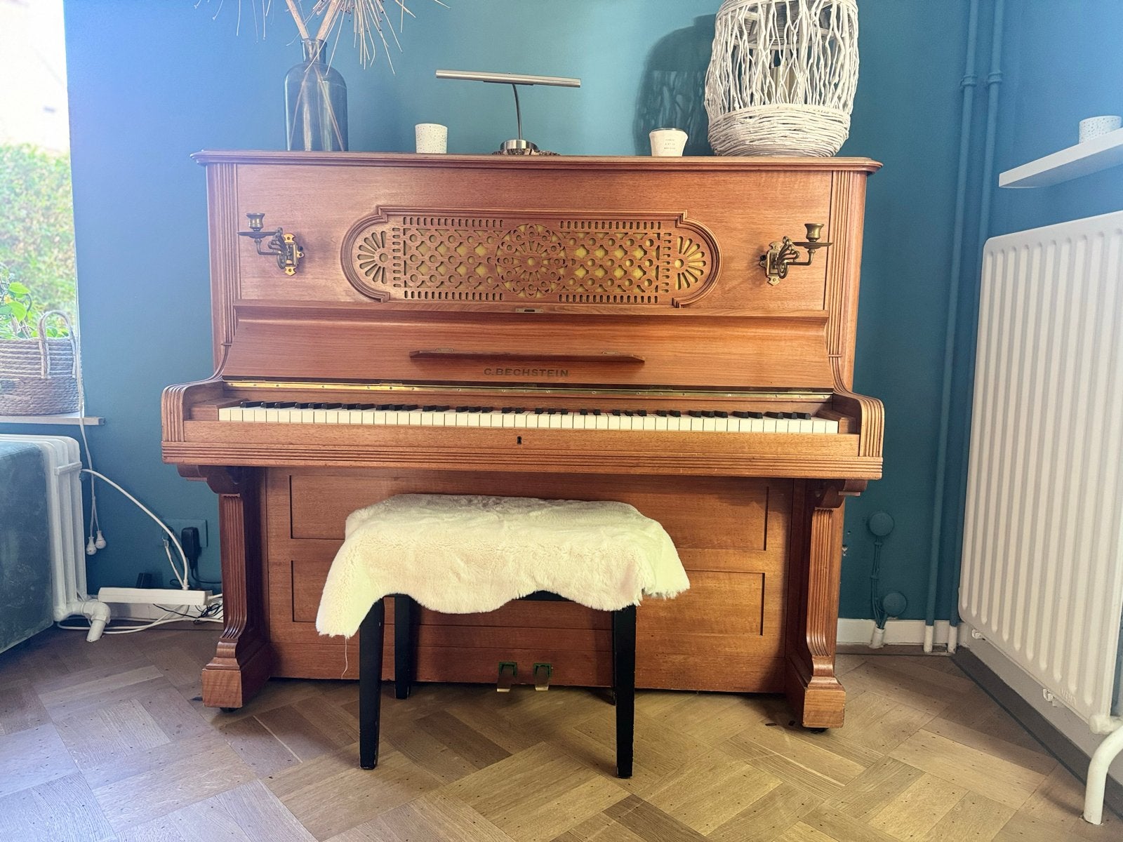 Prachtige Bechstein piano - Klassieke elegantie, Ophalen, Gebruikt, Bruin, Piano