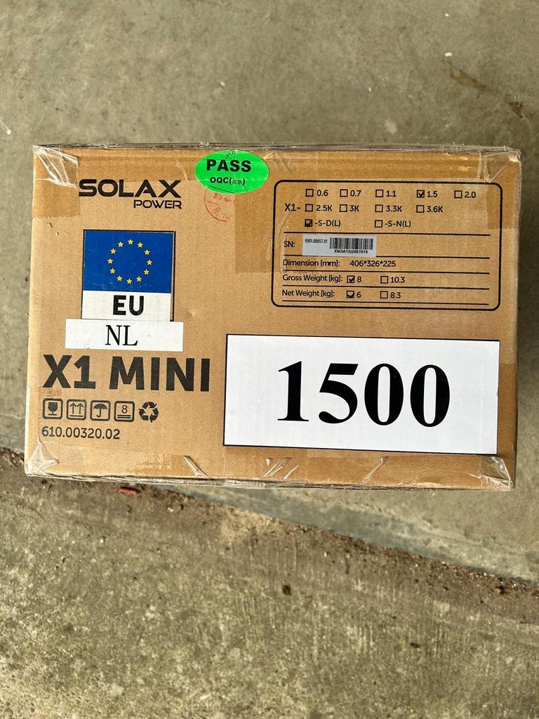 Solax X1 Mini Omvormer 1500W voor Zonnepanelen - Nieuw, Ophalen of Verzenden, Nieuw