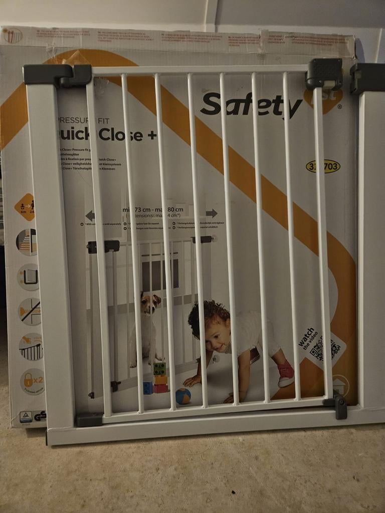 Safety 1st Traphekje - Quick Close +, Ophalen, Zo goed als nieuw, Klemhekje, Metaal of IJzer
