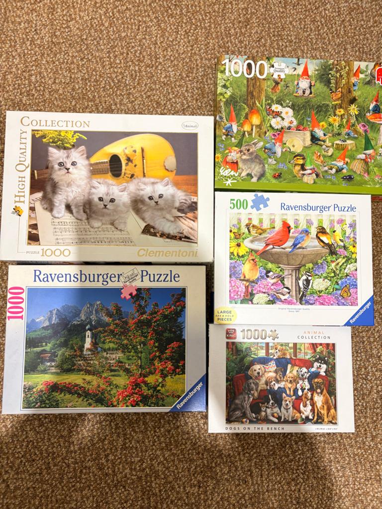 Diverse legpuzzels: Ravensburger, Clementoni, Jumbo, King, Ophalen of Verzenden, 500 t/m 1500 stukjes, Gebruikt, Legpuzzel