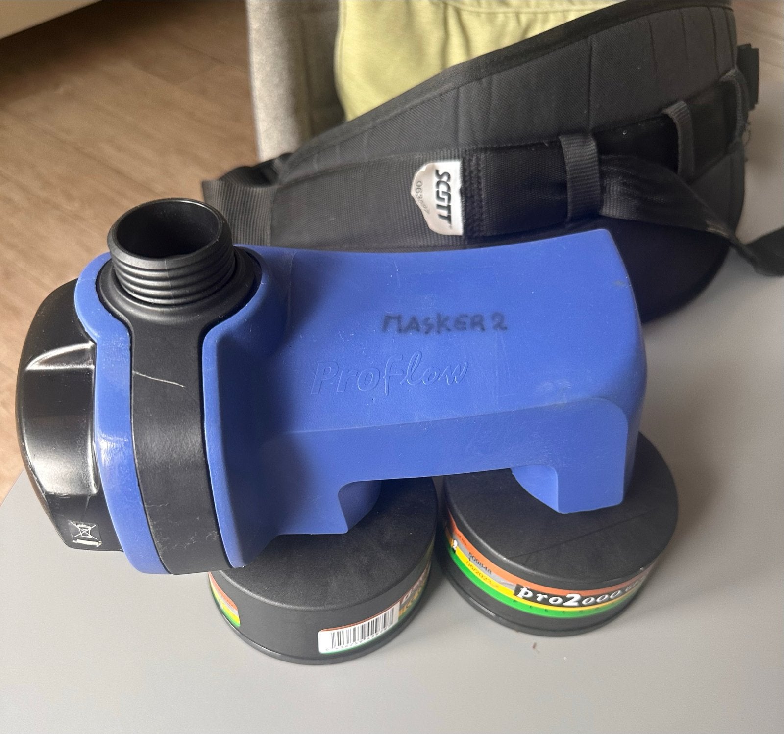 Scott Proflow 2 SC Aangedreven Ademhalingsapparaat + Masker, Ophalen of Verzenden, Zo goed als nieuw, Volgelaatsmaskers