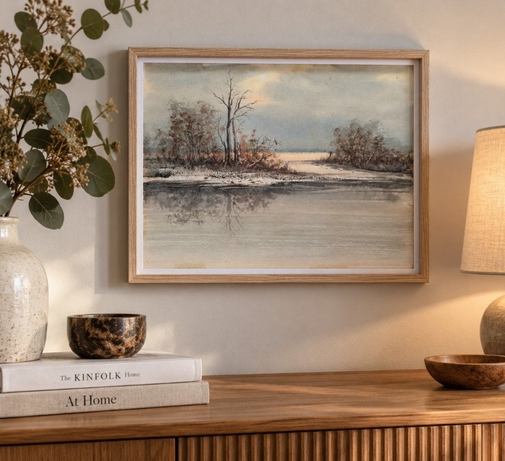 Origineel handgeschilderd winterlandschap, Ophalen of Verzenden