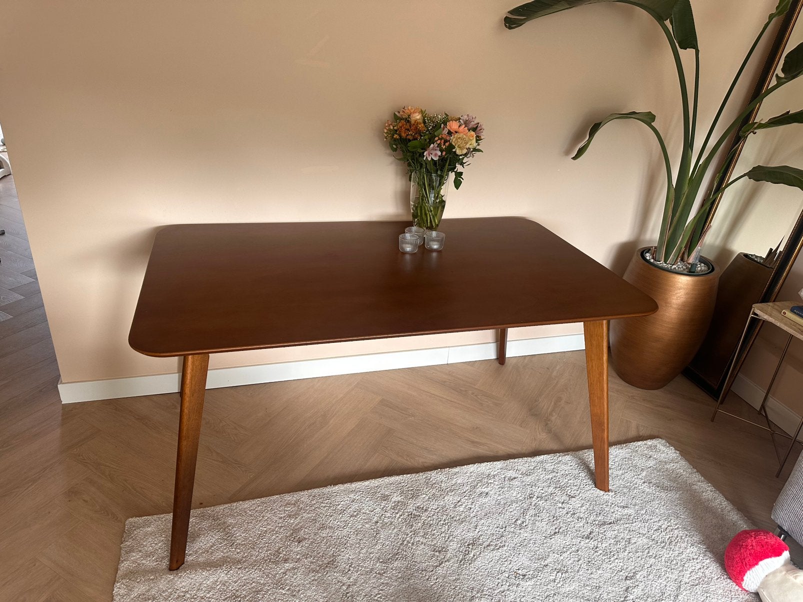 Eettafel met bijpassende stoelen, Ophalen, Zo goed als nieuw, Rechthoekig, 50 tot 100 cm