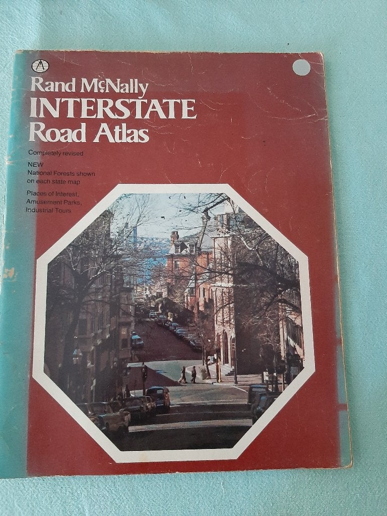 Rand McNally Interstate Road Atlas (USA en Canada) 1977, Gelezen, Overige gebieden, Overige typen, Ophalen of Verzenden